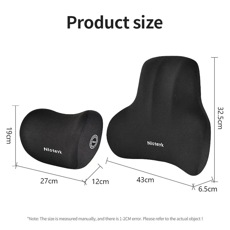 Car Memory Foam Neck Pillow Protection Lumbar Backrest Cushion