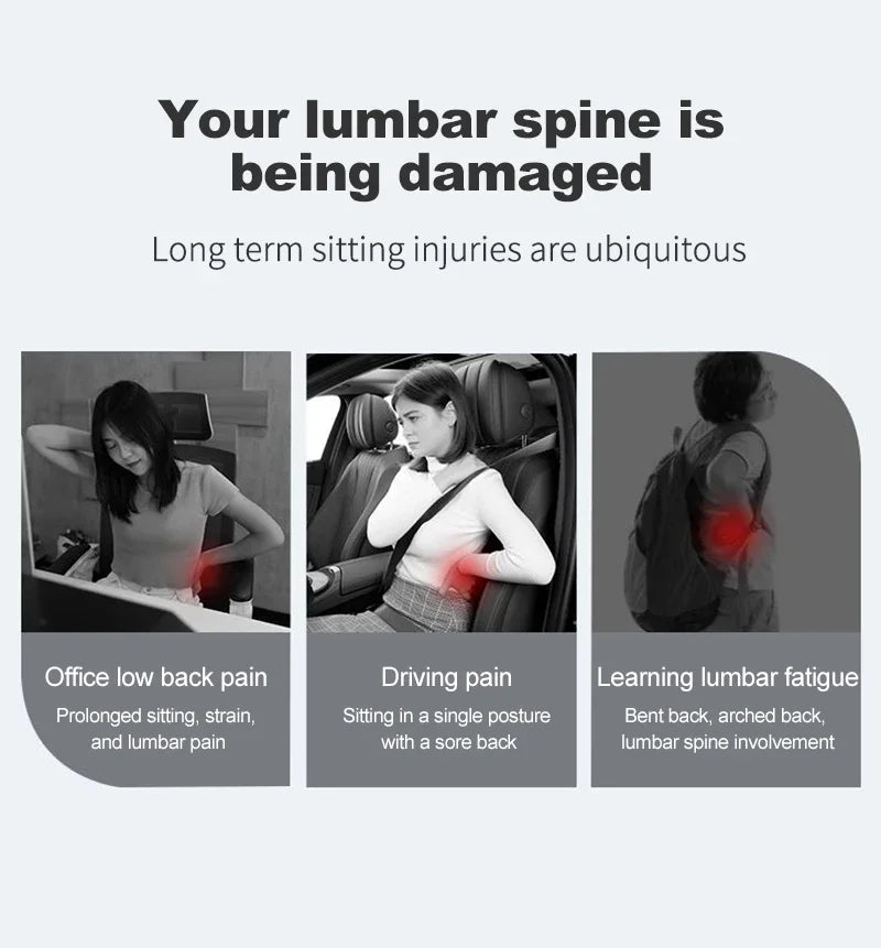 Car Memory Foam Neck Pillow Protection Lumbar Backrest Cushion