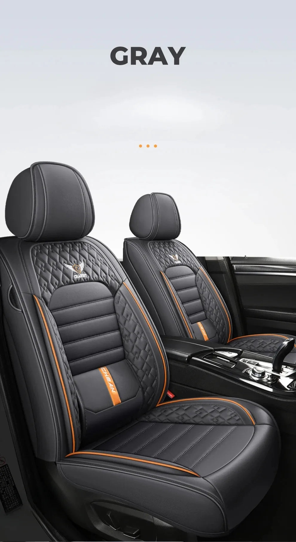 Ultra-Comfy & Durable Full-Wrap Leather Car Seat Covers