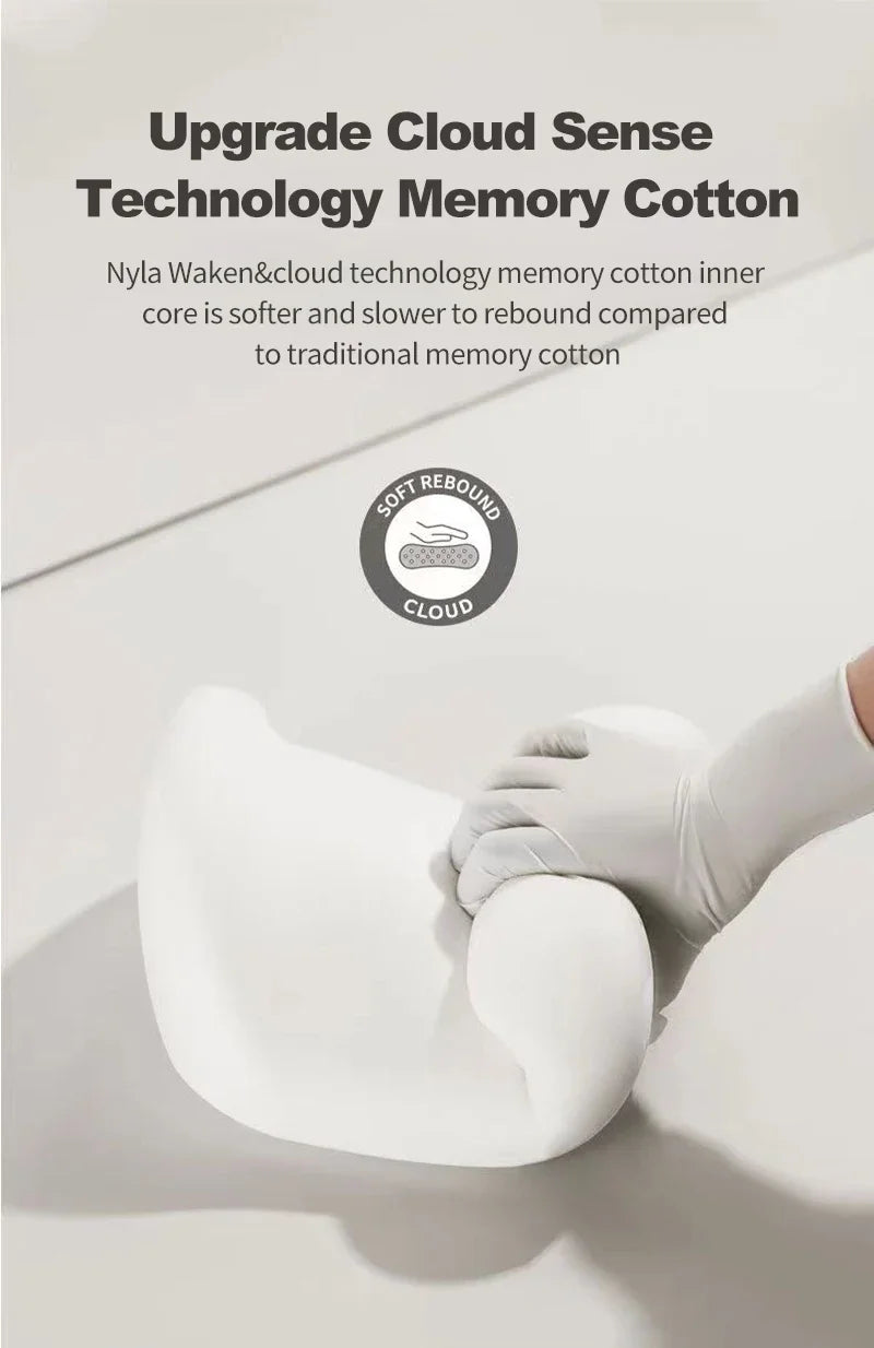 Car Memory Foam Neck Pillow Protection Lumbar Backrest Cushion