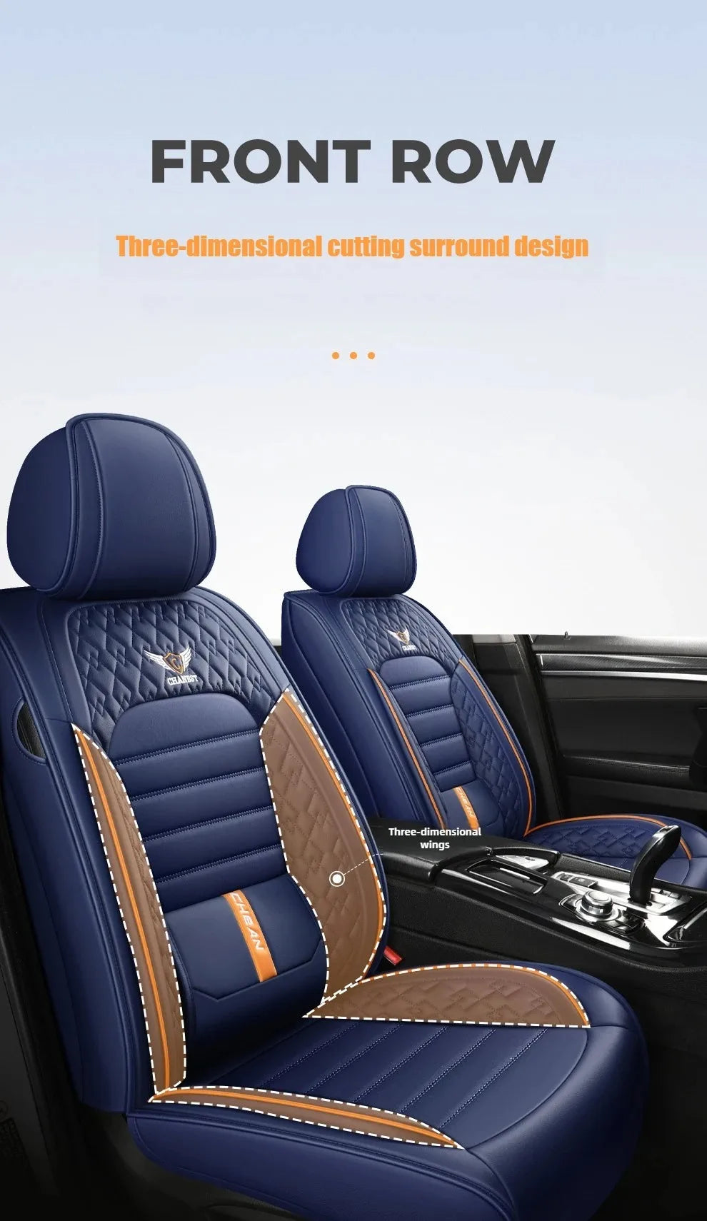 Ultra-Comfy & Durable Full-Wrap Leather Car Seat Covers