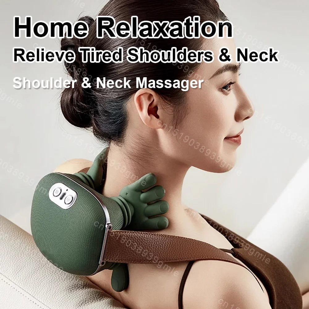 N7 Master Hand Shoulder and Neck Massager Cervical Spine Massager Trapezius Neck Massager Hot Compress Electric Cervical