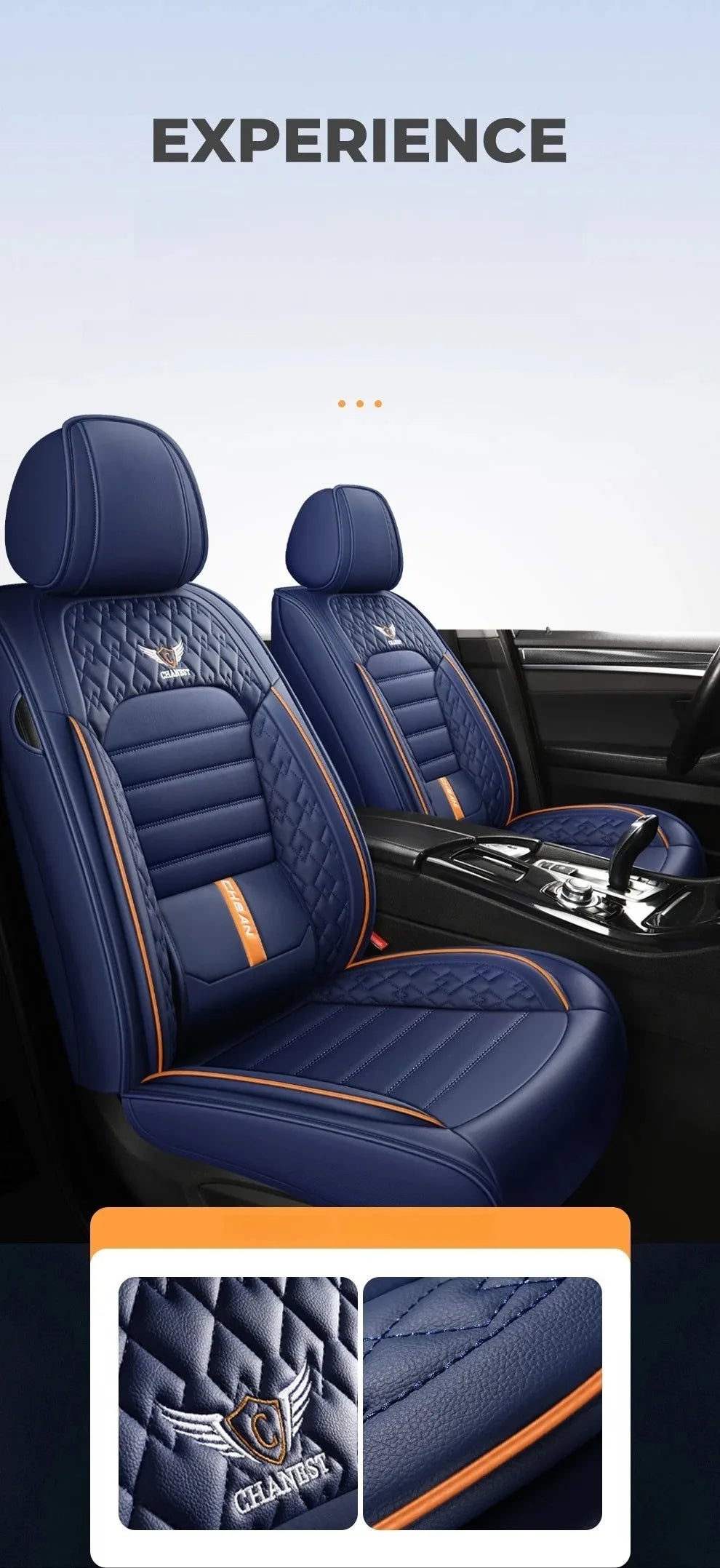 Ultra-Comfy & Durable Full-Wrap Leather Car Seat Covers