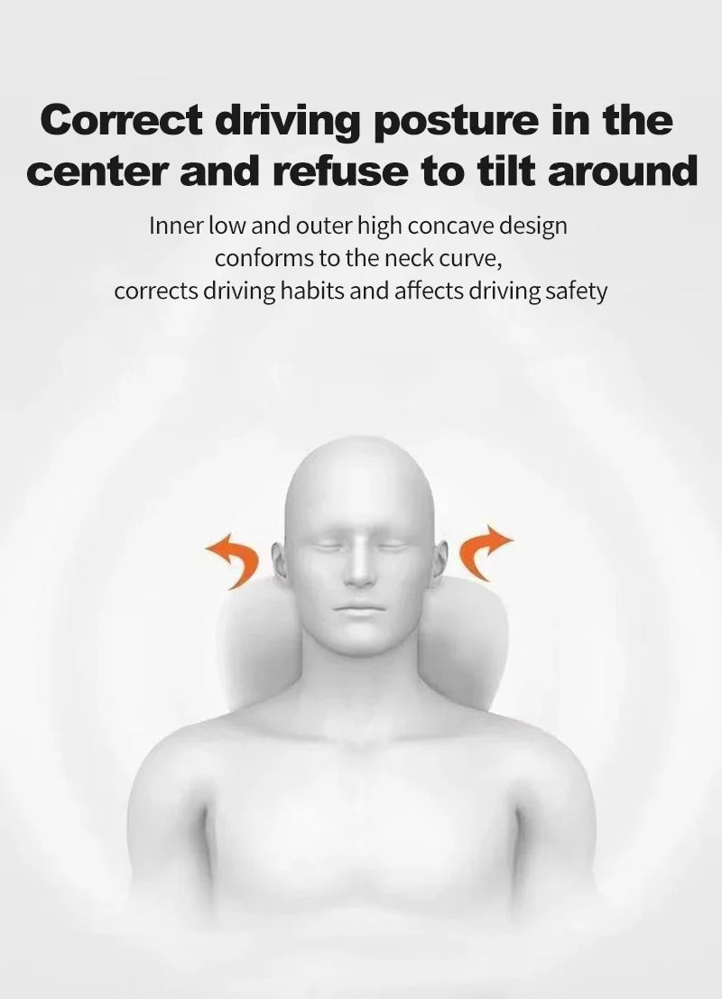 Car Memory Foam Neck Pillow Protection Lumbar Backrest Cushion