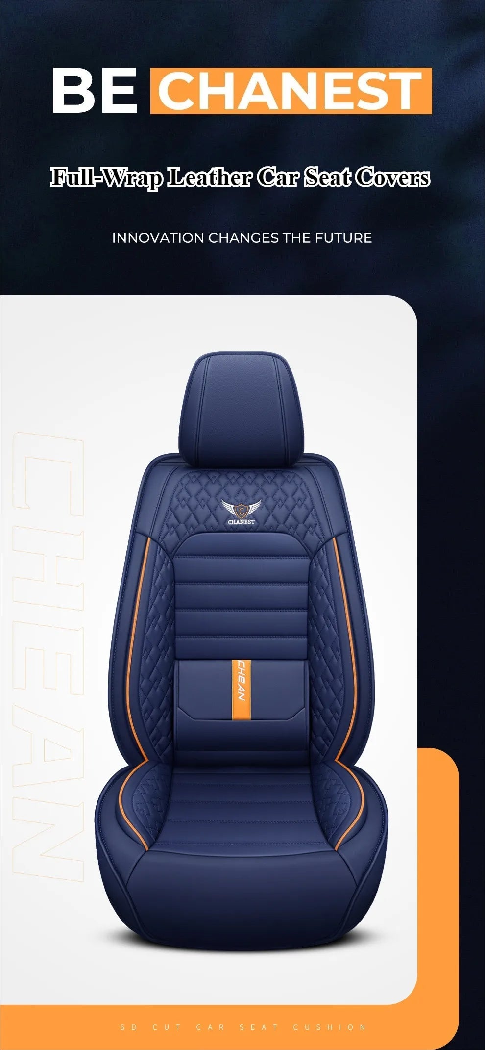 Ultra-Comfy & Durable Full-Wrap Leather Car Seat Covers